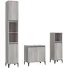 vidaXL Ensemble de meubles de salle de bain 3 pcs Sonoma gris