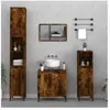 vidaXL Ensemble de meubles de salle de bain 3 pcs Chêne fumé
