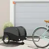 vidaXL Remorque de vélo noir 45 kg fer