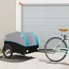 vidaXL Vidaxl Remorque Pour Vélo Noir Et Bleu 45 Kg Fer