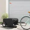 vidaXL Remorque de vélo noir 45 kg fer