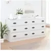 vidaXL Buffets 2 pcs blanc bois d'ingénierie