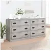 vidaXL Buffets 2 pcs gris béton bois d'ingénierie