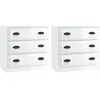 vidaXL Buffets 2 pcs blanc brillant bois d'ingénierie