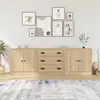 vidaXL Buffets 3 pcs Chêne sonoma Bois d'ingénierie 3185218