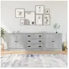 vidaXL Buffets 3 pcs gris béton bois d'ingénierie