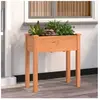 vidaXL Jardinière avec doublure marron 71x37x76cm bois massif de sapin