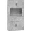 vidaXL Buffet haut Gris béton Bois d'ingénierie