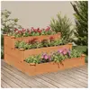 vidaXL Lit surélevé de jardin marron 120x120x56cm bois massif de sapin