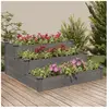 vidaXL Lit surélevé de jardin gris 120x120x56 cm bois massif de sapin