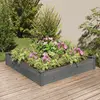 vidaXL Lit surélevé de jardin doublure 120x120x25 cm bois massif sapin