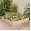 vidaXL Lit surélevé de jardin doublure 120x120x25 cm bois massif sapin
