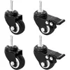 vidaXL Roues pour jardinière 4 pcs noir 8x3,5x8 cm fer