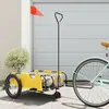 vidaXL Remorque de vélo jaune tissu oxford et fer