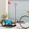 vidaXL Remorque de vélo bleu tissu oxford et fer