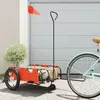vidaXL Remorque de vélo orange tissu oxford et fer