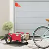 vidaXL Remorque de vélo rouge tissu oxford et fer