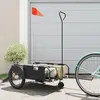 vidaXL Remorque de vélo noir tissu oxford et fer