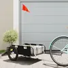 vidaXL Remorque de vélo noir tissu oxford et fer