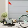 vidaXL Remorque de vélo gris tissu oxford et fer
