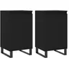 vidaXL Buffets 2 pcs noir 40x35x70 cm bois d’ingénierie