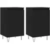 vidaXL Buffets 2 pcs noir 40x35x70 cm bois d’ingénierie