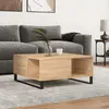 vidaXL Table basse chêne sonoma 80x80x36,5 cm bois d'ingénierie