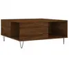 vidaXL Table basse chêne marron 80x80x36,5 cm bois d'ingénierie