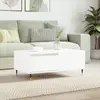 vidaXL Table basse Blanc 90x50x36,5 cm Bois d'ingénierie