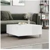 vidaXL Table basse blanc 80x80x36,5 cm bois d'ingénierie