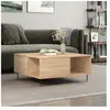 vidaXL Table basse chêne sonoma 80x80x36,5 cm bois d'ingénierie