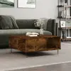 vidaXL Table basse chêne fumé 80x80x36,5 cm bois d'ingénierie