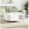 vidaXL Table basse blanc 80x80x36,5 cm bois d'ingénierie