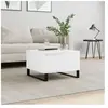 vidaXL Table basse blanc 55x55x36,5 cm bois d'ingénierie