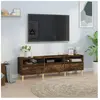 vidaXL Meuble TV chêne fumé 150x30x44,5 cm bois d'ingénierie