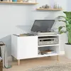 vidaXL Armoire à disques blanc 84,5x38x48 cm bois d'ingénierie