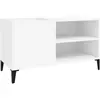 vidaXL Armoire à disques blanc 84,5x38x48 cm bois d'ingénierie 831949