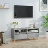 vidaXL Meuble TV gris béton 100x34,5x44,5 cm bois d'ingénierie