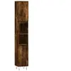 vidaXL Vidaxl Armoire De Bain Chêne Fumé 30x30x190 Cm Bois D'ingénierie