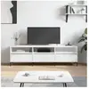 vidaXL Meuble TV blanc 150x30x44,5 cm bois d'ingénierie