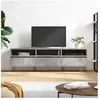 vidaXL Meuble TV gris béton 150x30x44,5 cm bois d'ingénierie