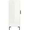 vidaXL Buffet Blanc brillant 69,5x34x90 cm Bois d'ingénierie