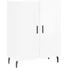 vidaXL Buffet Blanc brillant 69,5x34x90 cm Bois d'ingénierie