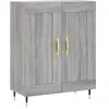 vidaXL Buffet sonoma gris 69,5x34x90 cm bois d'ingénierie
