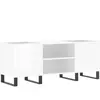 vidaXL Armoire à disques blanc brillant 121x38x48 cm bois d'ingénierie