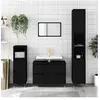 vidaXL Armoire de salle de bain noir 80x33x60 cm bois d'ingénierie