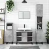 vidaXL Armoire salle de bain gris béton 80x33x60cm bois d'ingénierie