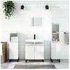 vidaXL Armoire de bain blanc brillant 58x33x60 cm bois d'ingénierie