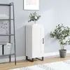 vidaXL Buffet Blanc brillant 34,5x34x90 cm Bois d'ingénierie