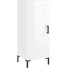 vidaXL Buffet Blanc brillant 34,5x34x90 cm Bois d'ingénierie